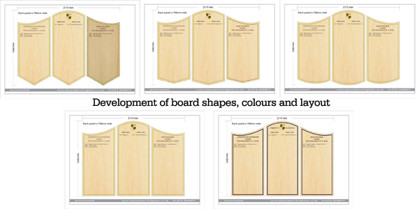 This drawing shows design alternatives