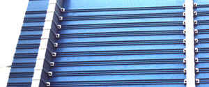 self adhesive lettering on aluminium slats, this image shows the method of attaching slatted signs to the posts