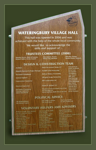 natural and golden oak acknowledgement board