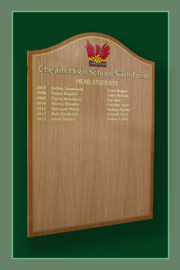 Signboard to recognise the achievements of school pupils