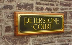 Brass internal office and building signs, smart and distinctive