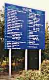 Self adhesive letters & graphics cut from vinyl applied to an aluminium industrial estate directory slatted sign