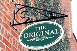 thumbnail picture of a hanging sign, please click on it for an enlargement