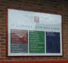 Sticky letters - self adhesive vinyl lettering & graphics applied to a directory sign, please click on it for an enlargement