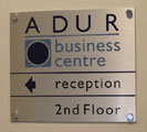 Changing company names on this office directory sign is very easy