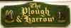 gold leaf is usewd on this pictorial sign of the Plough & Harrow, please click to enlarge, Download time about 4 seconds using a 56k. modem