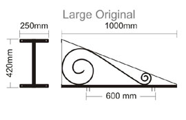 thumbnail picture of a hanging sign, please click on it for an enlargement